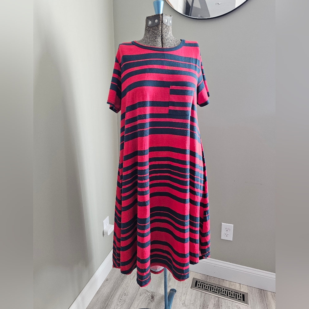 LuLaRoe Carley Swing Dress. Size S (fits like a Med, strechy!)